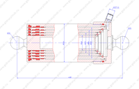 Гидроцилиндр ГЦТ 1-4-16-885 / 53-867010*4